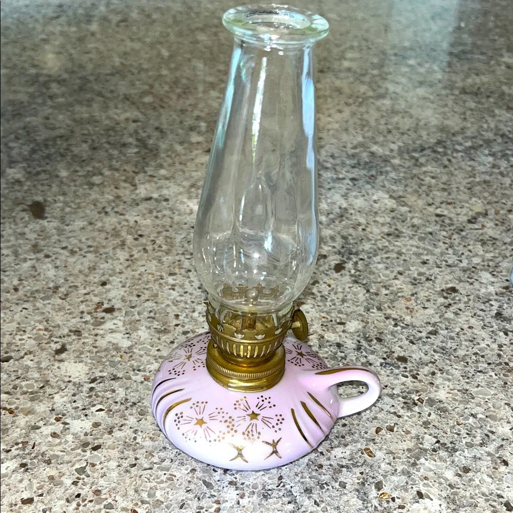 Mid Century Modern MCM porcelain oil lamp